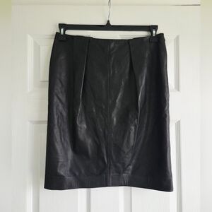 ESCADA ✨️ Vintage Black Leather Pencil Women's Skirt Size S (36)